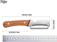 2-pack 2-in-1 multifunctionele groenteschiller met flesopener en houten handvat, roestvrijstalen mes, keukengereedschap