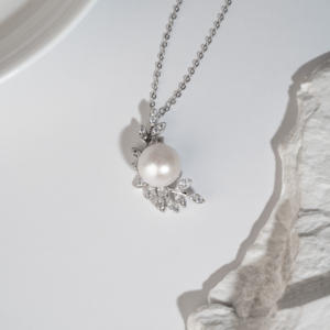 סיטונאי טבעי מים פנינה s925 פרח גפן גפן תליון שרשרת לנשים - Product Image 3