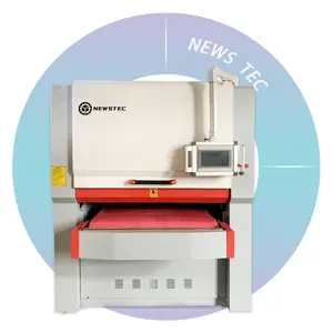 Newstec Automatic 1000mm sheet metal polishing machine Metal deburring machine metal sanding machine