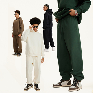 Pantalon de survêtement unisexe en coton mélangé respirant et décontracté Logo personnalisé Joggers surdimensionnés pour Streetwear Joggers confortables pour hommes et femmes - Product Image 2