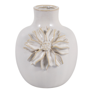 Vaso in Ceramica con Accento Floreale 3D, Decorazione Moderna Boho per Soggiorno, Pezzo d'Arredo per la Casa - Product Image 1