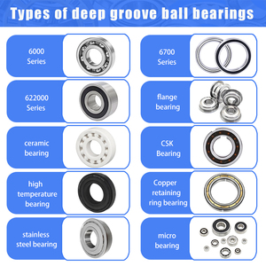 Roulement à billes 6206 2RS ZZ C3 à gorge profonde simple rangée, faible bruit, en acier chromé pour ventilateur et machine à laver - Product Image 2