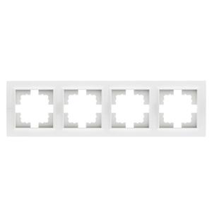 Cornice per 4 moduli, colore nero, design compatto, ideale per installazioni elettriche e montaggio di accessori. - Product Image 2