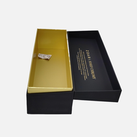 Boîte-cadeau de bouteille de vin en papier dur personnalisable de luxe Offre Spéciale emballage biodégradable recyclable stratification mate tache de feuille d'or