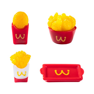 Figurines en résine miniatures de poulet frit, frites et tasses à café, accessoires de cuisine pour maison de poupée DIY, vente chaude - Product Image 5
