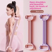Bande élastique en polypropylène à six brins en forme de 8 à résistance réglable pour l'ouverture des épaules et le renforcement du dos chez la femme (musculation)