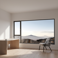 Ventanas Modernas de Aluminio para Villa, Ventanas Abatibles Resistentes al Viento, Ventanas de Vidrio Antioxidantes Personalizadas