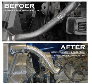 Kit de tuyaux flexibles pour <span class=keywords><strong>radiateur</strong></span> en acier inoxydable de 48 pouces avec bouchons, tuyau supérieur/inférieur pour <span class=keywords><strong>radiateur</strong></span> de <span class=keywords><strong>voiture</strong></span>, kit de tuyaux pour <span class=keywords><strong>radiateur</strong></span> UHR48 12256 EPAA01G48 - Product Image 6