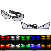 Yeux de démon transfrontaliers éclairage extérieur automatique moto et voiture plaque d'immatriculation modifiée lampe à vis Triangle demi-cercle lampe