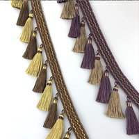 Accessoires faits à la main de style palais européen Fringe Tassel Pour la couture Tissu de rideau Bande de bordure