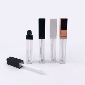 Emballages de Rouge à Lèvres en Stock – Tubes Vides Rectangulaires Transparents avec Couvercles Blancs, Noirs et Roses - Product Image 4