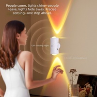 Lampe d'ambiance à dégradé de couleurs, détecteur de mouvement intelligent, lampe murale RGB rechargeable magnétique pour la maison