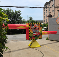 EASYFUN Jeu de Carnaval d'Entreprise Interactif : Jeu Gonflable Toxic Wipeout Challenge Meltdown avec Bras de Balayage