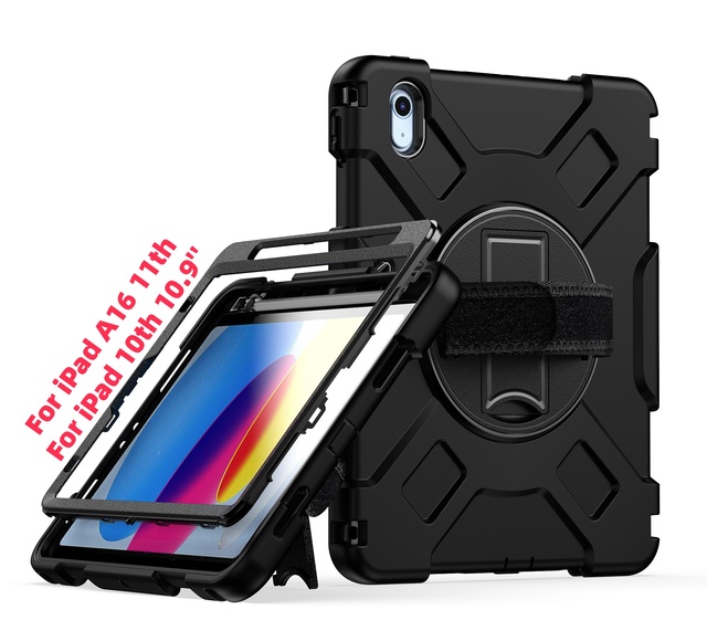 Tablet Cover Cases for iPad 11 Inch A16 2025 for iPad 10th Generation 2022 10.9 Inch Kickstand Hand Shoulder Strap Pencil Holder