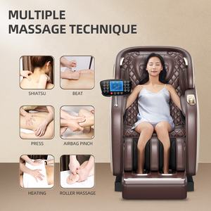 Fauteuil <span class=keywords><strong>de</strong></span> massage commercial haut <span class=keywords><strong>de</strong></span> gamme Leercon avec piste SL, IA vocale, massage 4D, rouleaux pour les mollets et éclairage LED changeant - Product Image 4