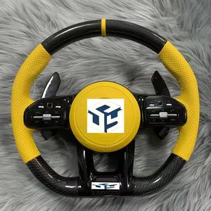 Volant en cuir personnalisé avec design libellule pour <span class=keywords><strong>Mercedes</strong></span>-Benz AMG C63 W222 W213 W221 W205 W204 S300 S320 <span class=keywords><strong>E200</strong></span> E63 - Product Image 5