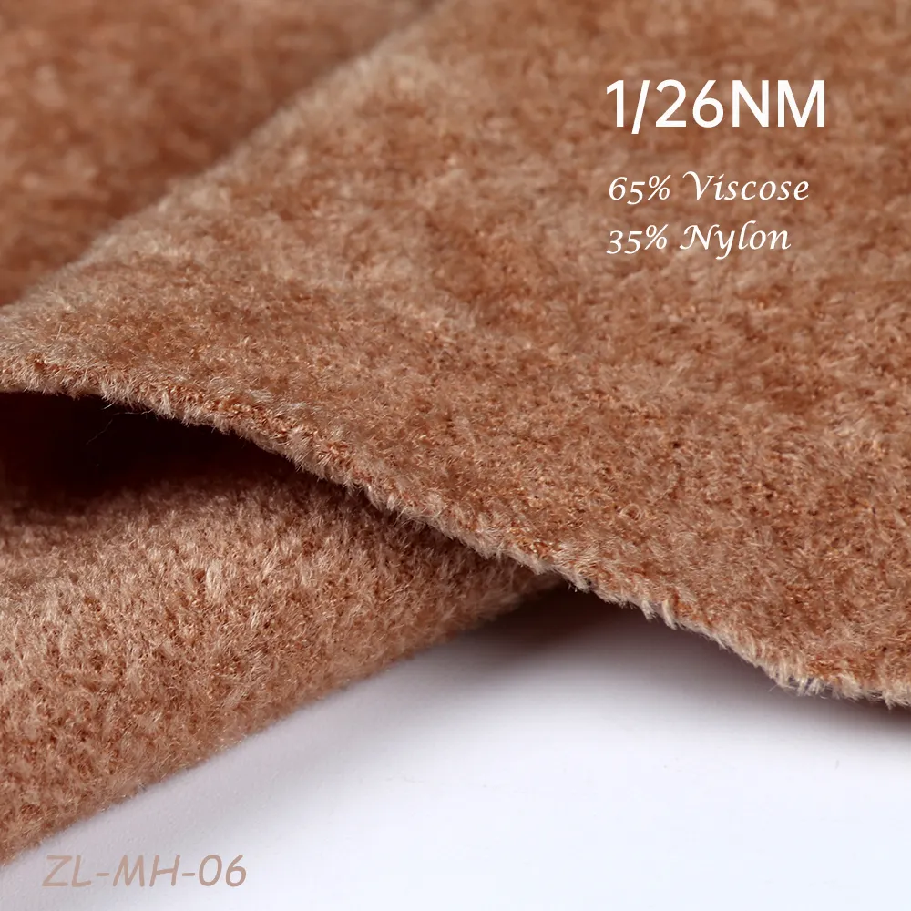 1/26nm 65% Viscose 35% Nylon Polyamide phẳng máy dệt kim ưa thích nhuộm nguyên nón Melange sợi Crochet đan