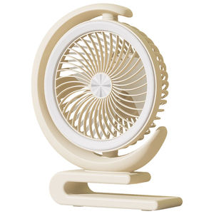 Bảng có thu phí fan với ánh sáng LED 1200mAh nhỏ 360 độ xoay DC động cơ không khí quạt mini - Product Image 2