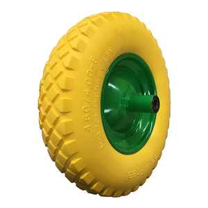 कारखाने अच्छी कीमत सामग्री हैंडलिंग उपकरण भागों का निर्माण फ्लैट फ्री व्हीलबैरो व्हील 400-8 pu फोम व्हील 16 ''4.00-8'' - Product Image 5