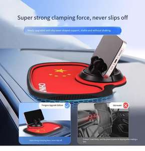 Support de téléphone portable monté sur la voiture avec technologie avancée multifonctionnelle, navigation, tapis antidérapant et fixation. - Product Image 4