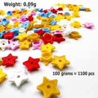 11609 1x1 Blok Bangunan Kecil Bentuk Bintang MOC Star Bricks Kompatibel Plastik Aksesoris Perakitan DIY