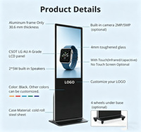 Monitor Delgado Android Económico de 43, 49, 55 y 65 Pulgadas, Software CMS para Fotos y Vídeos, Señalización Digital LCD Portátil, Pantalla LCD para Interiores