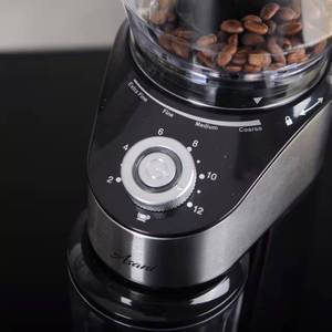 Moulin à café électrique à meules, minuterie réglable de 12 minutes, bouton de nettoyage de la chambre, conçu pour l'espresso, le café filtre, la cafetière à piston - Product Image 2