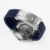 Maßgefertigte VVS Moissanit Halb-Büst-Down Armbanduhr 234 Stück 4,64 Karat Japan Miyota 8215 Automatische Mechanische Hip-Hop Iced Watch für Herren