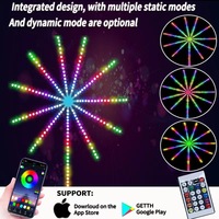 Feux d'artifice LED bandes lumineuses pour chambre fête vacances décoration de noël musique synchronisation changement de couleur 2.4G télécommande APP contrôle SMD5050
