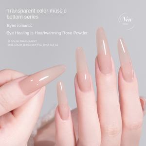 Nouvelle couleur 2025, base de gel transparente nude effet bonbon, 15 ml, vernis à ongles, lampe LED, flacon dédié aux salons de manucure - Product Image 3