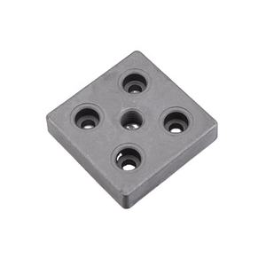 308.05A.01铝型材acessoory 80x80方形封闭底部连接器抛光压铸端连接器 - Product Image 1