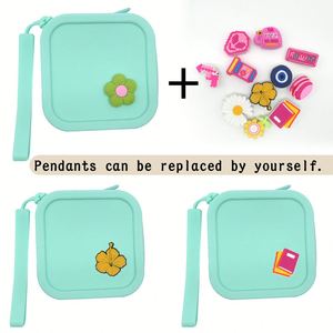 Silicone <b>Mini</b> Makeup <b>Pouch</b> Wallet with Zipper Closure Cosmetic Travel Bag & Organizer Unisex Coin Purse - Product Image 3