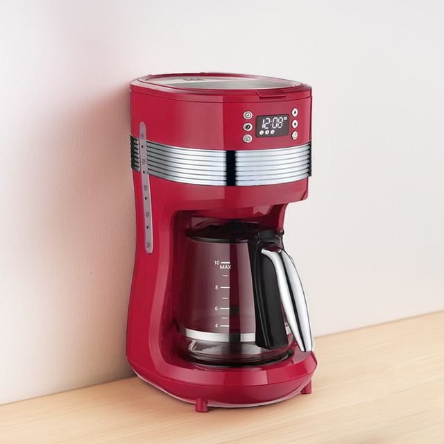 New Design Automatic Coffee Machine Commercial Rose Red Fully Auto Electric Drip Coffee Makers