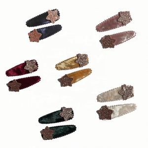 Accesorios de pinza de pelo de moda Linda estrella bebé niños pinzas de pelo al por mayor último diseño niñas 2 piezas Horquillas para el pelo para niños - Product Image 1