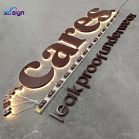 Enseigne lumineuse personnalisée haut de gamme avec logo rétroéclairé IP65 LED en métal 3D, transformateur AC/DC, compatible HomeKit, télécommande XC SIGN, garantie 1 an, plusieurs couleurs