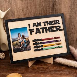 Nombre Adorno De Madera Regalo Del Día Del Padre De Una Pieza Personalizado - Product Image 1