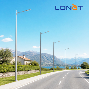 Lampadaire extérieur LONGT en acier galvanisé carré, IP66, HID 6000K, lumière du jour, garantie 10 ans, finition galvanisée à chaud – Vente chaude usine - Product Image 1