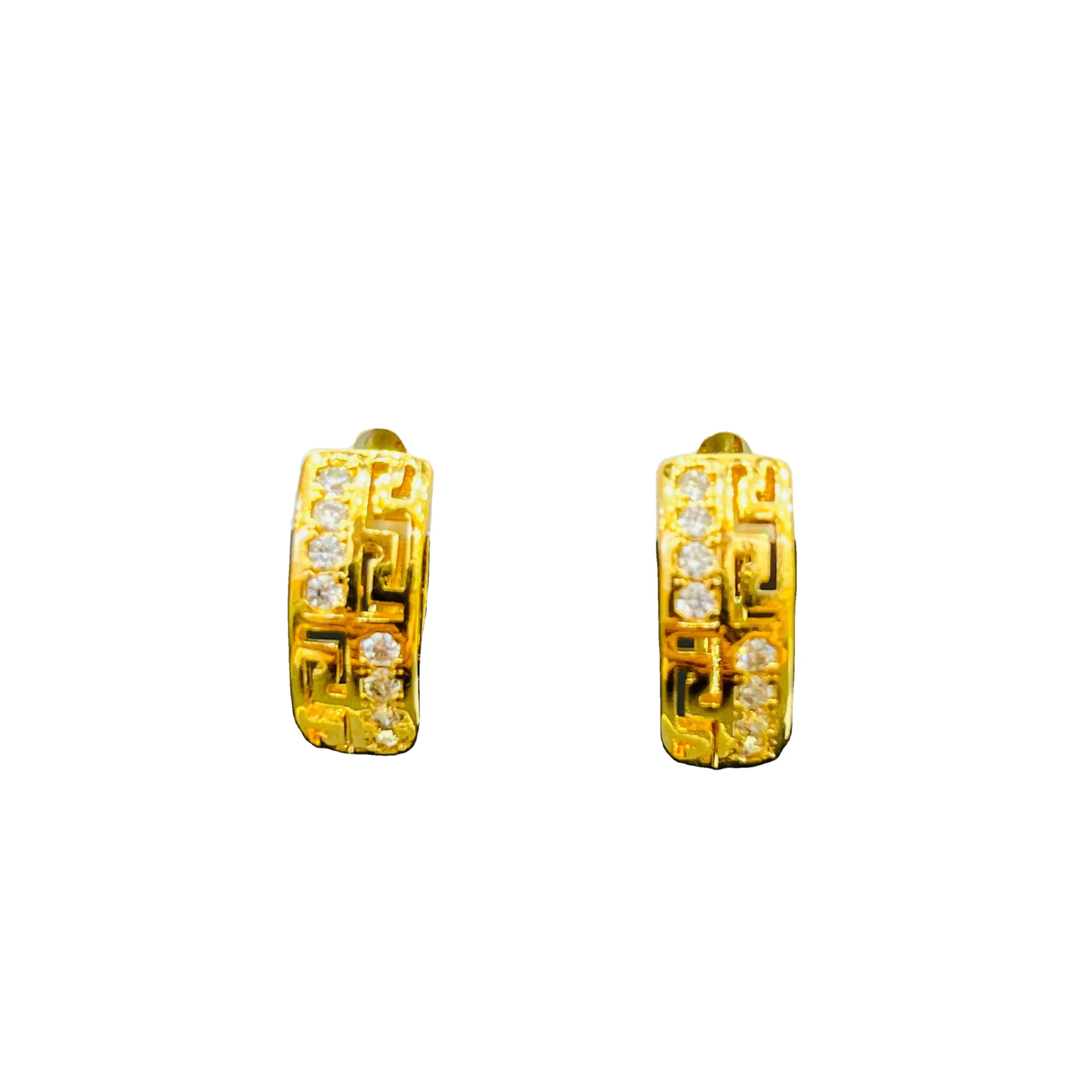 Boucles d'oreilles de bijoux de mode Offre Spéciale Boucles d'oreilles de luxe en or jaune 18 carats pour filles