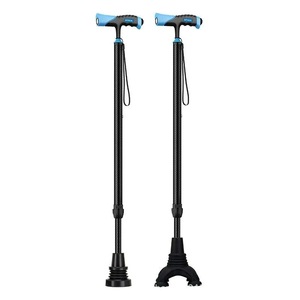 Canne de marche Siwell en fibre de carbone, réglable en hauteur, antidérapante, à quatre pieds, pour personnes âgées, aide médicale - Product Image 1