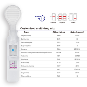 Kit de Teste Rápido de Fluído Oral DOA COC KET MD MA MET OPI TH C Reagentes para Teste de Drogas Baseados em Saliva - Product Image 1