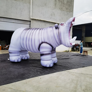 Animal gonflable personnalisé Hippopotame de dessin animé gonflable - Product Image 5