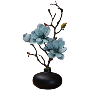 Juego de jarrones de flores artificiales <span class=keywords><strong>Magnolia</strong></span> de primera calidad, nueva Decoración de mesa de salón de estilo chino, decoración del hogar de flores de seda de gama alta. - Product Image 6