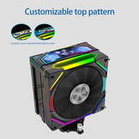 RGEEK Refroidisseur de CPU RGB 4 Caloducs Ventilateur d'ordinateur pour processeur de Pc LGA 115X 1700 AM4 AM5 120mm Ventilateur de refroidissement de CPU Refroidisseur d'air Dissipateur thermique