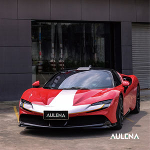 Aulena Dry Body Kit karbon Splitter depan belakang Spoiler diffuser bumper sisi rok aksesoris Body Kit untuk Ferrari SF90 - Product Image 3