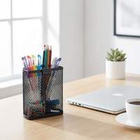 Support de stylos suspendu en maille métallique demi-rond, organisateur de bureau peu encombrant pour le rangement de fournitures de bureau, scolaires et domestiques