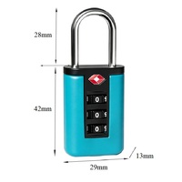 Cadenas à combinaison TSA 3 chiffres antivol pour sacoche d'étudiant, manuels scolaires, cahiers, boîtes à lunch, école, salle de classe, devoirs, bibliothèque