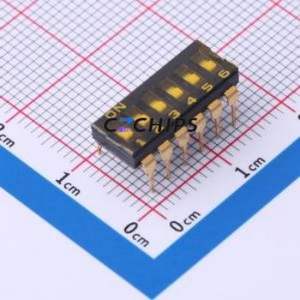 YDD06LS2 DIP Switch Through hole Component (THT) Switch 6 2.54mm Black - Product Image 1