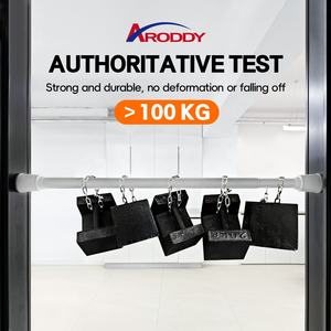 ARODDY Vente en gros bon marché <span class=keywords><strong>de</strong></span> tringles à rideaux en métal <span class=keywords><strong>de</strong></span> 5m à usage intensif tringles à rideaux réglables et extensibles pour fenêtres - Product Image 4