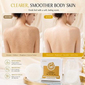 Jabón Facial Sólido Artesanal de Leche de Cabra y Proteína de Seda Kuge, Elimina Ácaros, Limpia <span class=keywords><strong>la</strong></span> Suciedad, Nutre, Hidrata, Jabón Corporal, Limpiador Facial - Product Image 6