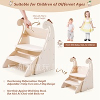 Chaise d'escalade éléphant en bois pour enfants, échelle de tabouret d'escalade de lavage de lit de bébé de maternelle